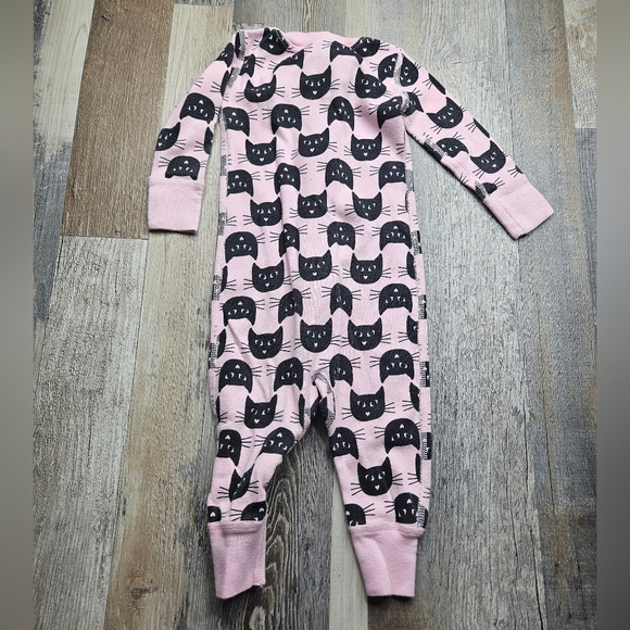HALLOWEEN Hanna Andersson Pink With Black Cats Zippy Dize 6-12 Months - Picture 5 of 5